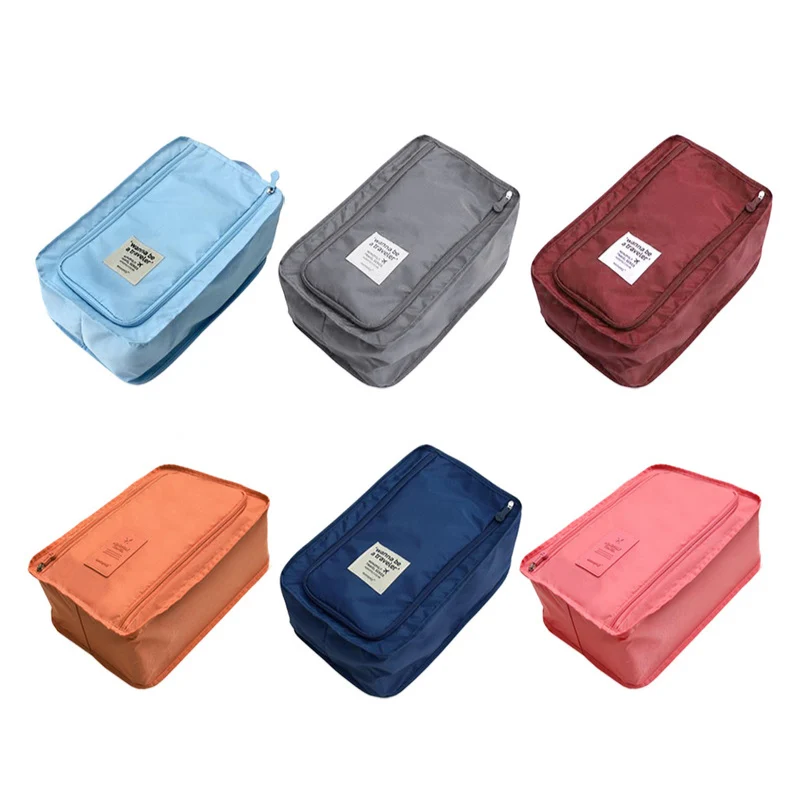 Portable Storage Bag Dust-Proof Oxford Multi-Purpose Travel Folding Shoe Storage Bag Toiletries Underwear Makeup Bag Multi-Color