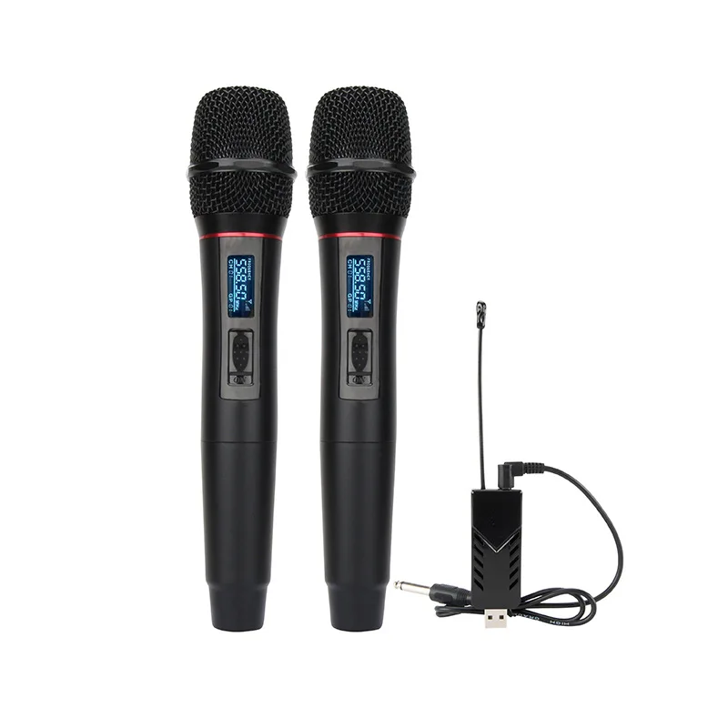 

Wireless Microphone One Tow Two U Segment Anti-howl with Receiver Stage Home KTV Outdoor Conference Performance Microphone