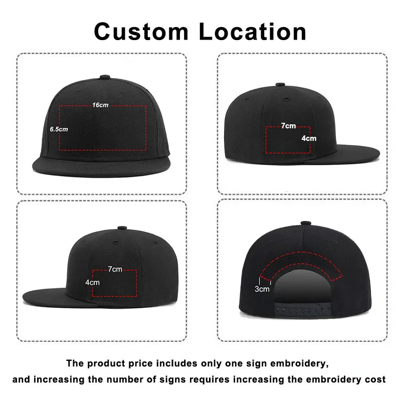 Logo personalizzato Snapback Cap Team Ricamo Monogramma Cappello da baseball Personalizzato Uomo Donna Gorras Planas Hip Hop Bone Aba Reta