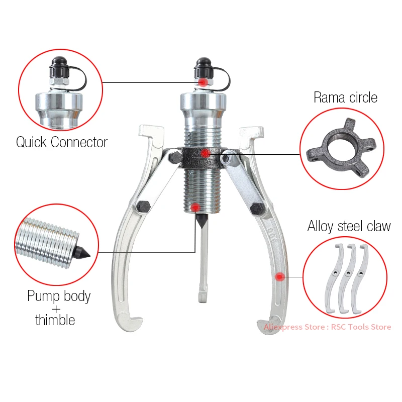 Hydraulic Wheel Bearing Puller Hydraulic Gear Puller 5T Hydraulic Bearing Puller FYL-5T Split Hydraulic Removal Tool