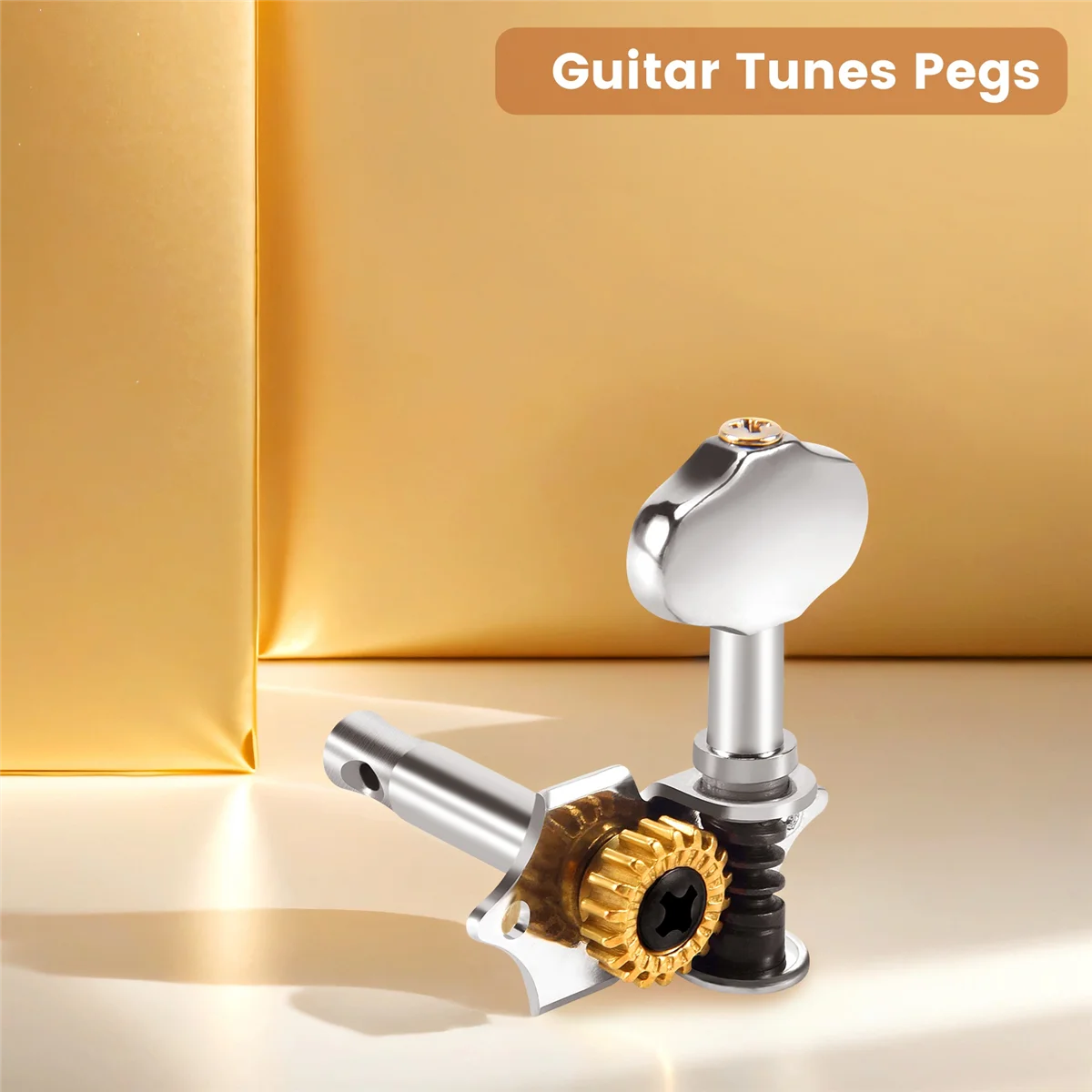 3L3R 6 ชิ้น 1:18 กีตาร์ String Tuning PEGS หัวเครื่องจูนเนอร์ Knobs ปุ่มปรับแต่งสําหรับกีตาร์อะคูสติกหรือไฟฟ้า SILVER