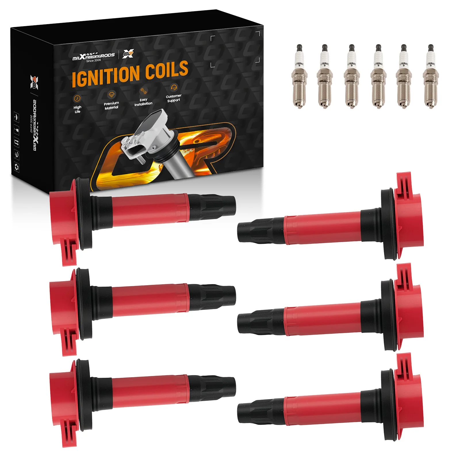

Ignition Coil & Iridium Spark Plug 6-PC Kit for Ford F-150 3.5L 3.7L 2011-2017