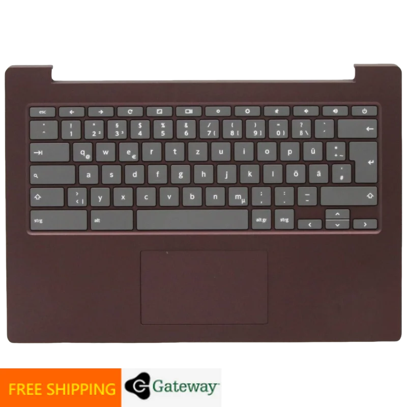 DE German Dark Orchid Keyboard Upper Case Palmrest Shell Cover For Lenovo Chromebook S340 14 Touch 5CB0U43714