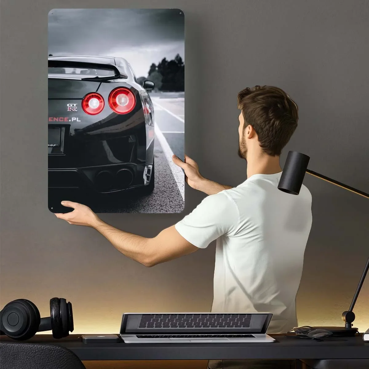 Nissan GTR Tinplate Signs Car Poster Tin Sign Retro Metal Sign for Garage Wall Art Decoration Modern Home Decoration Luxury Room