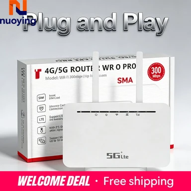 NUOYING Hochgeschwindigkeits-300Mbps-WLAN-Modem mit SIM-Kartensteckplatz & Externer Antenne WLAN-Hotspot für Reisen und Geschäftsreisen