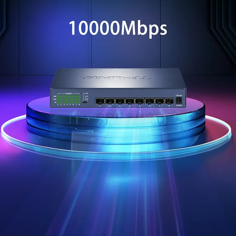 Tp-link Tl-st1008f 스위치, 10gbe 이더넷 스위치, 10gb 스위치, 10 기가비트, 10gbps Sfp + 10g, 8 10000Mbps 광학 앤마이너 2500