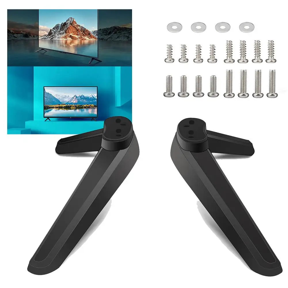 TV Base Stand for Multiple TV Models Universal TV Legs Installation Holes 17mm-20mm N9Y2