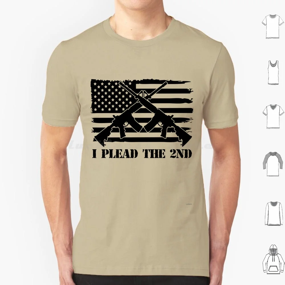 I Plead The 2nd Amendment Flag Usa American Pro Gun Rights T Shirt Cotton Men Women DIY Print 2nd Amendment Flag Patriotic Guns