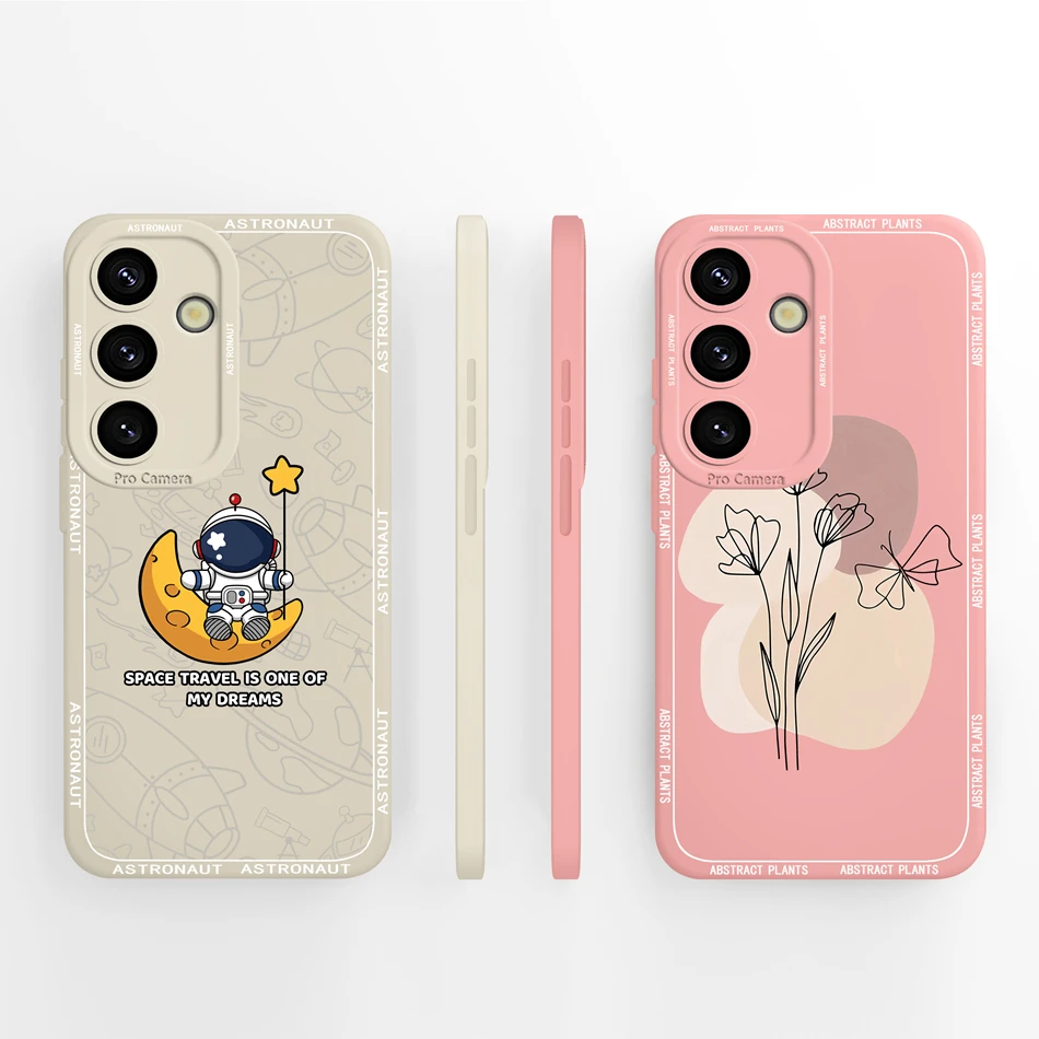 For Samsung S25 Plus Ultra Case Simple Premium Soft Back Cover For Galaxy S25 Ultra S25+ Liquid Silicone Phone Protector Fundas