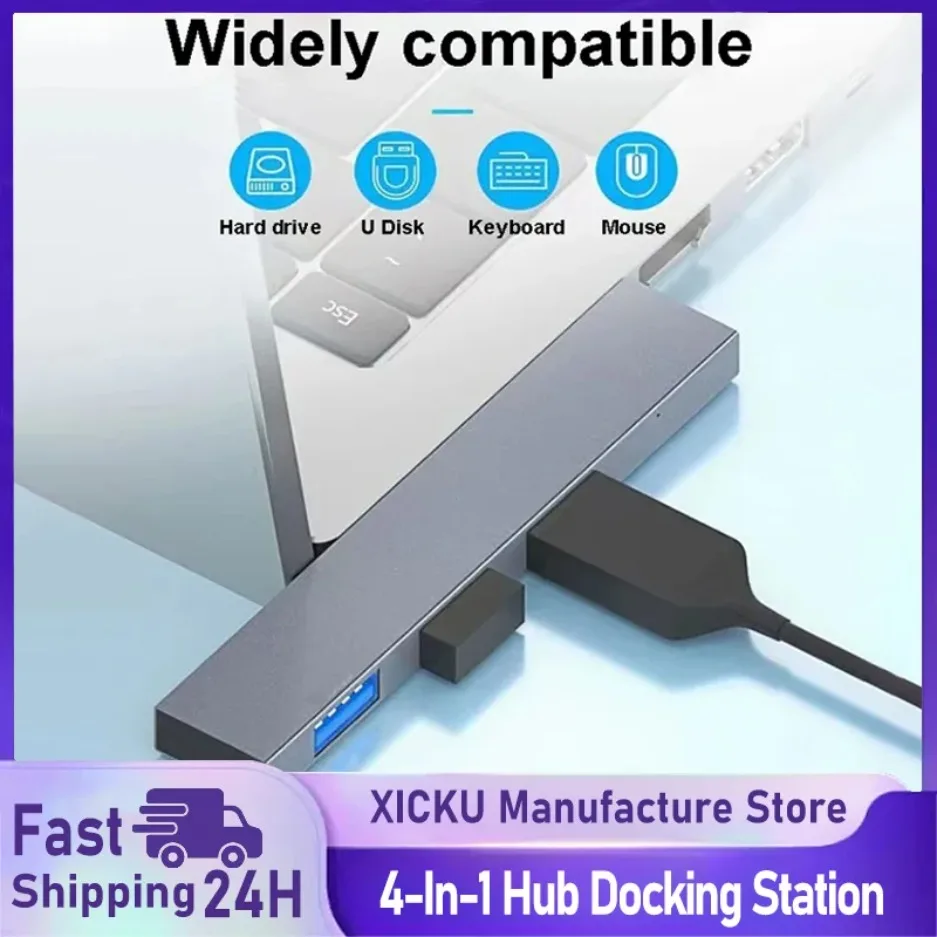 USB C HUB 3.0 Type C 3.1 4 Port Multi USB Splitter OTG Adapter For Xiaomi Lenovo Macbook Pro 13 15 Air Pro Computer Accessories