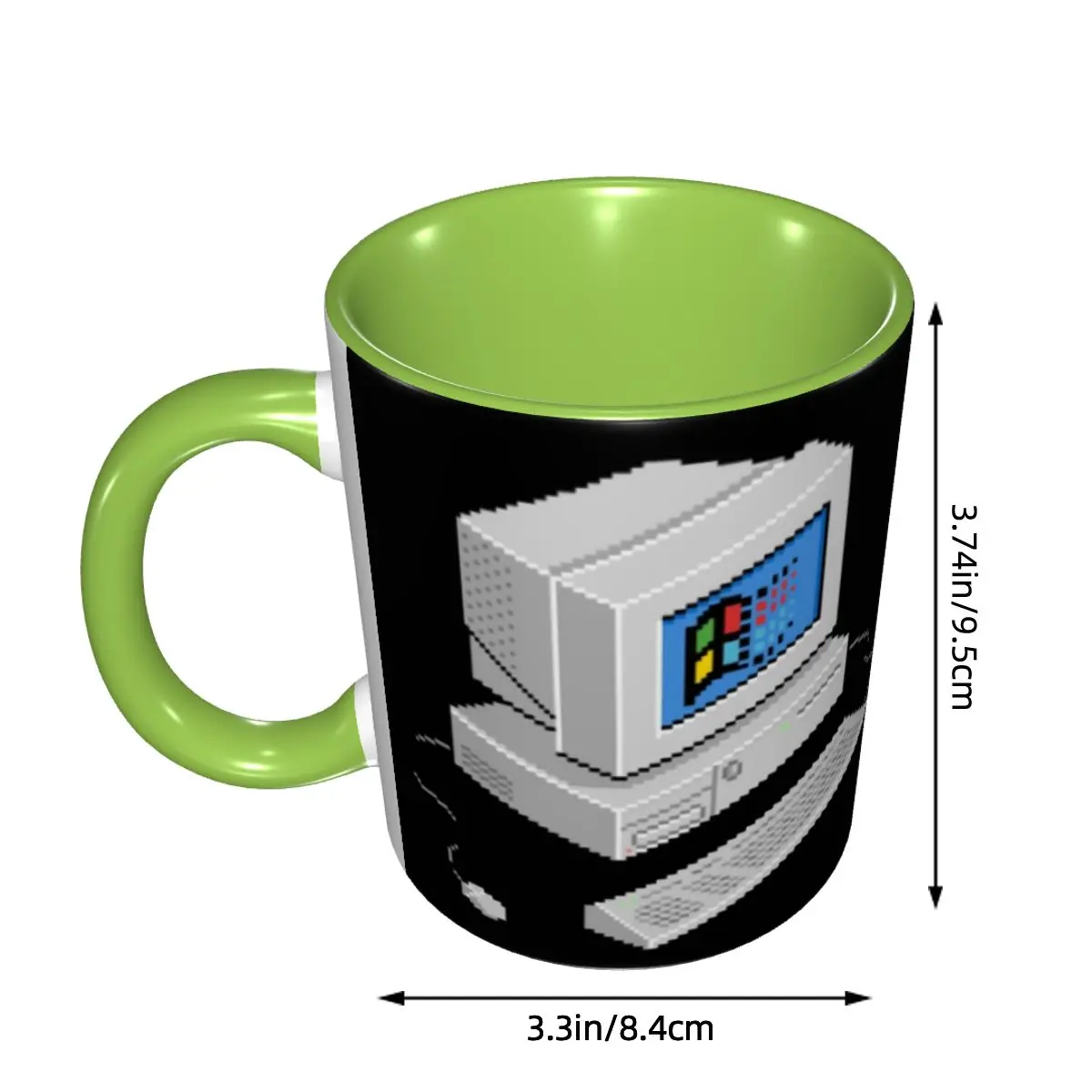 Windows Vaporwave Mug Funny Ceramic Coffee Cups Tea Mugs Milk Cup Drinkware Gifts for Woman Man DIY Custom