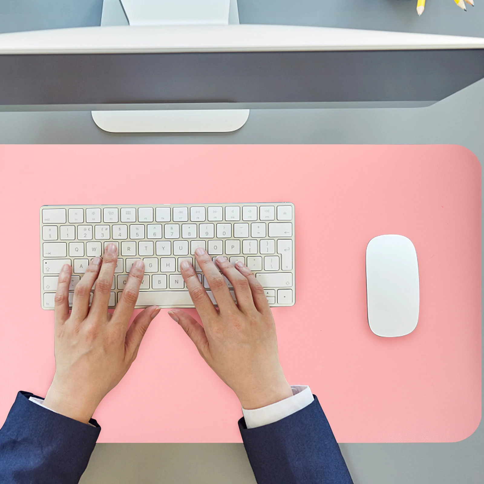 

Large Mouse Pad Keyboard Desk Mat Gaming Surface Smooth Non-Slip Bottom for Office Home School Desktop Protection Extended Table