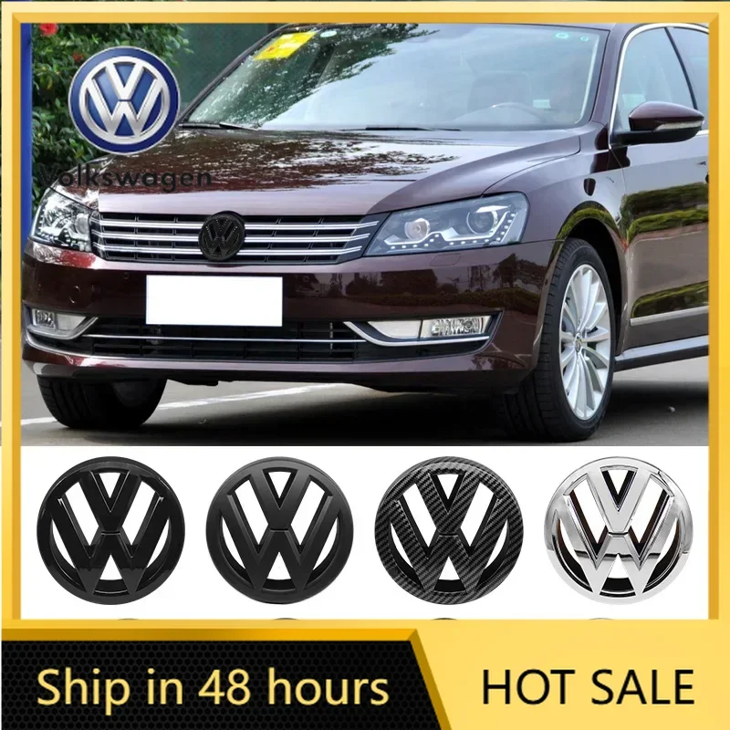 

2026 Hot For VW VOLKSWAGEN New Car Front Grill Badges Rear Trunk Emblem Lid Covers Logo Stickers For Volkswagen VW PASSAT B6 B7