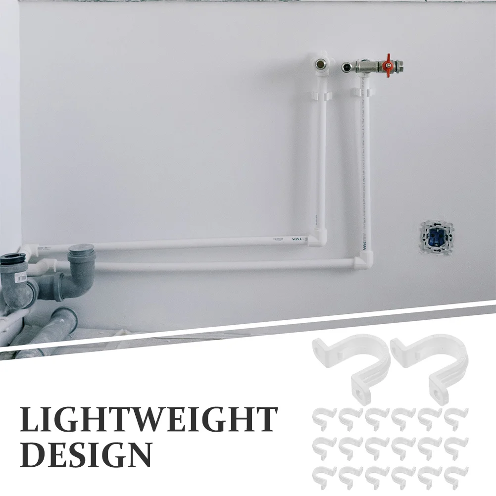 

20pcs Pvc Heavy Duty U Brackets Tube Strap Clamps For Pipe Fixing Oil Water Chemical Pipeline Support Pipe Clamps