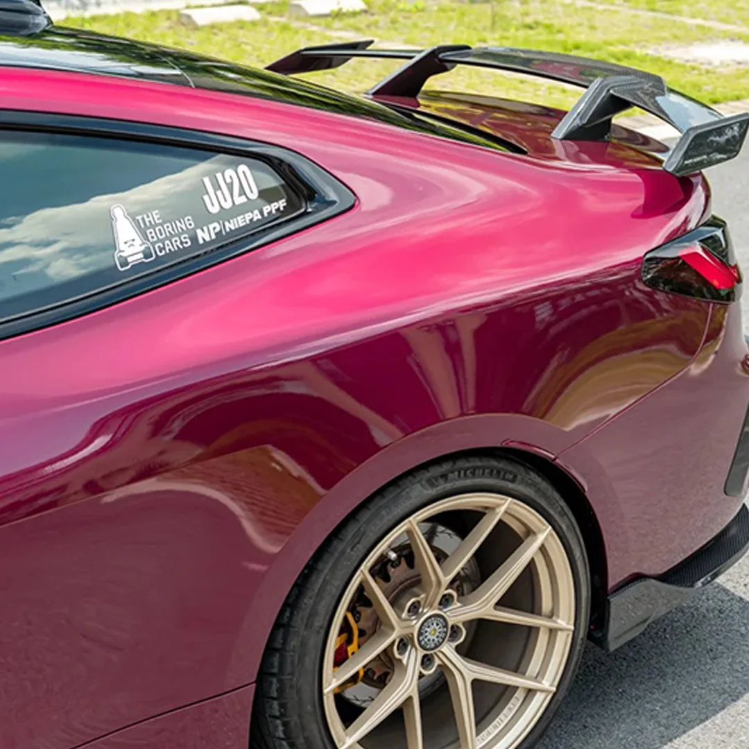 TRG film high-quality vehicle color changing film: Cartier Red (glossy PET vinyl film - original car paint series) view 5