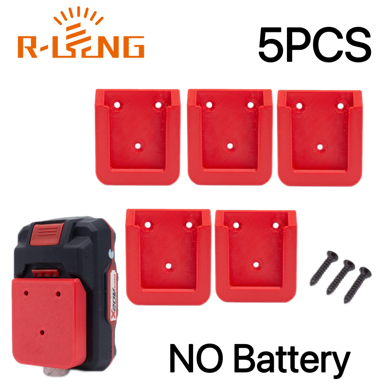 Image of 5 Stück Wandhalterung für Lidl Parkside X20V Team Series Lithium-Werkzeug mit Schrauben (Akku nicht enthalten)