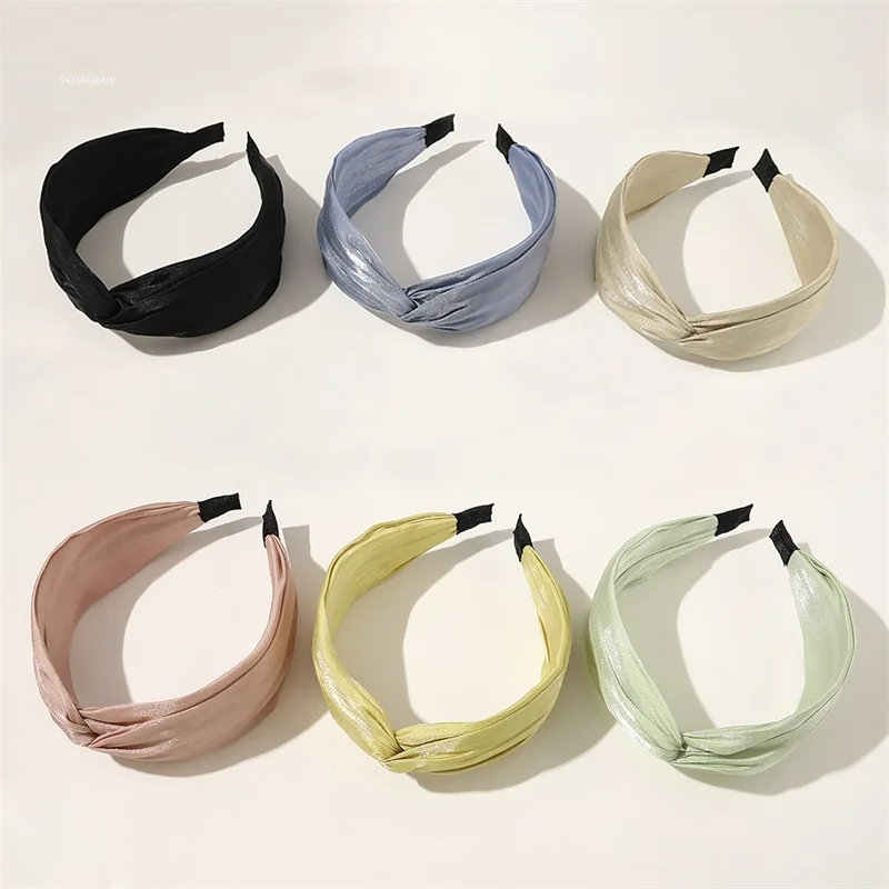 Fashion Headband Cross Broadside Hair Bands Women Elegant Flower Pattern Hair Hoop Bezel Headbands Hair Bands Hair Accessories