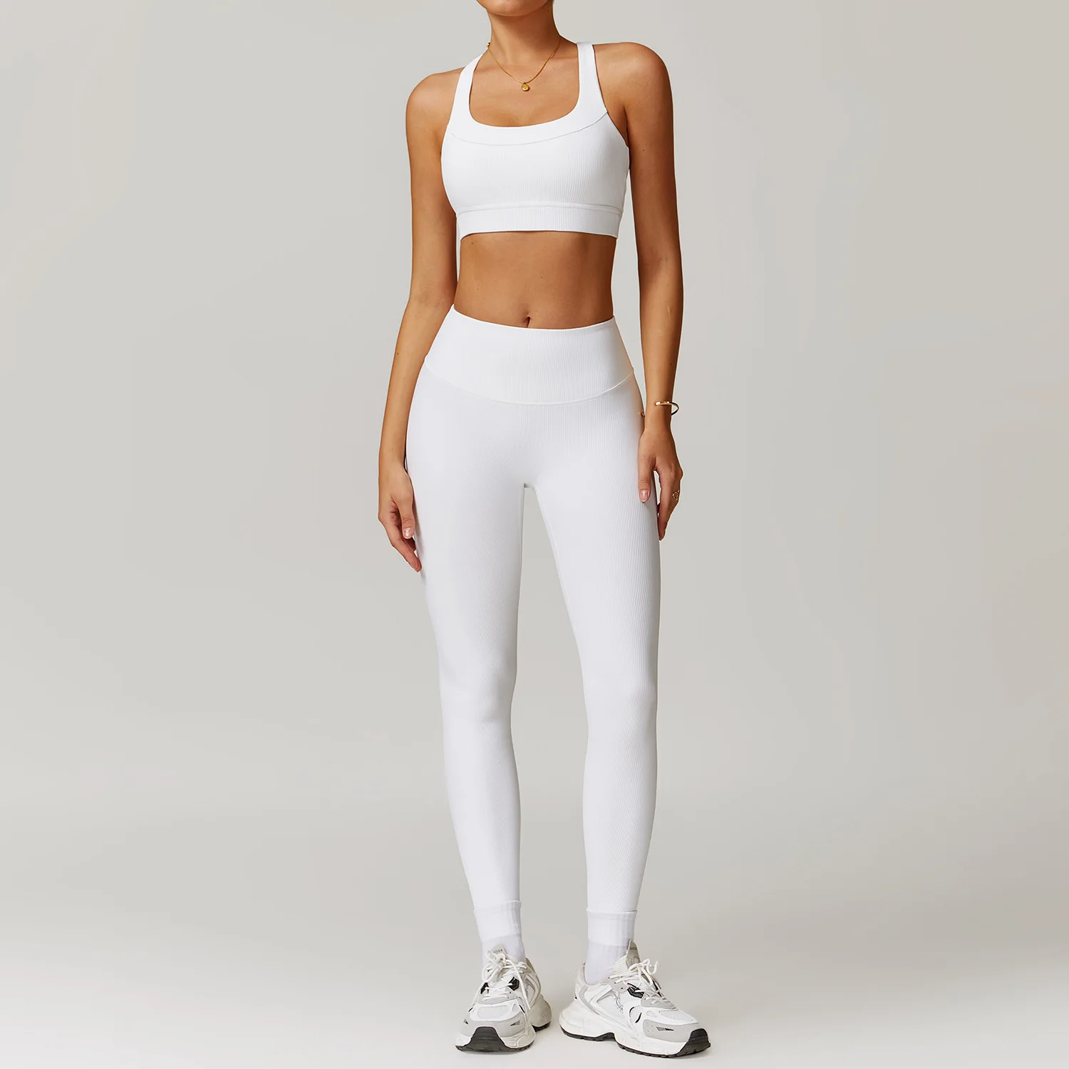Women Tracksuit Fitness Suit Yoga Sets Sportswear Workout Clothes Sports Bra+High Waist Leggings Gym Clothing Zipper Sports Suit image 4