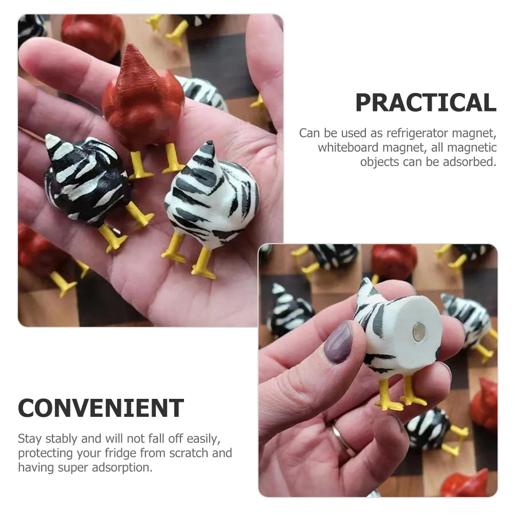 

3pcs Chicken Butt Fridge Magnets Cute Cartoon Refrigerator Decor For Kitchen Office Locker Magnetic Stickers Household Magnet