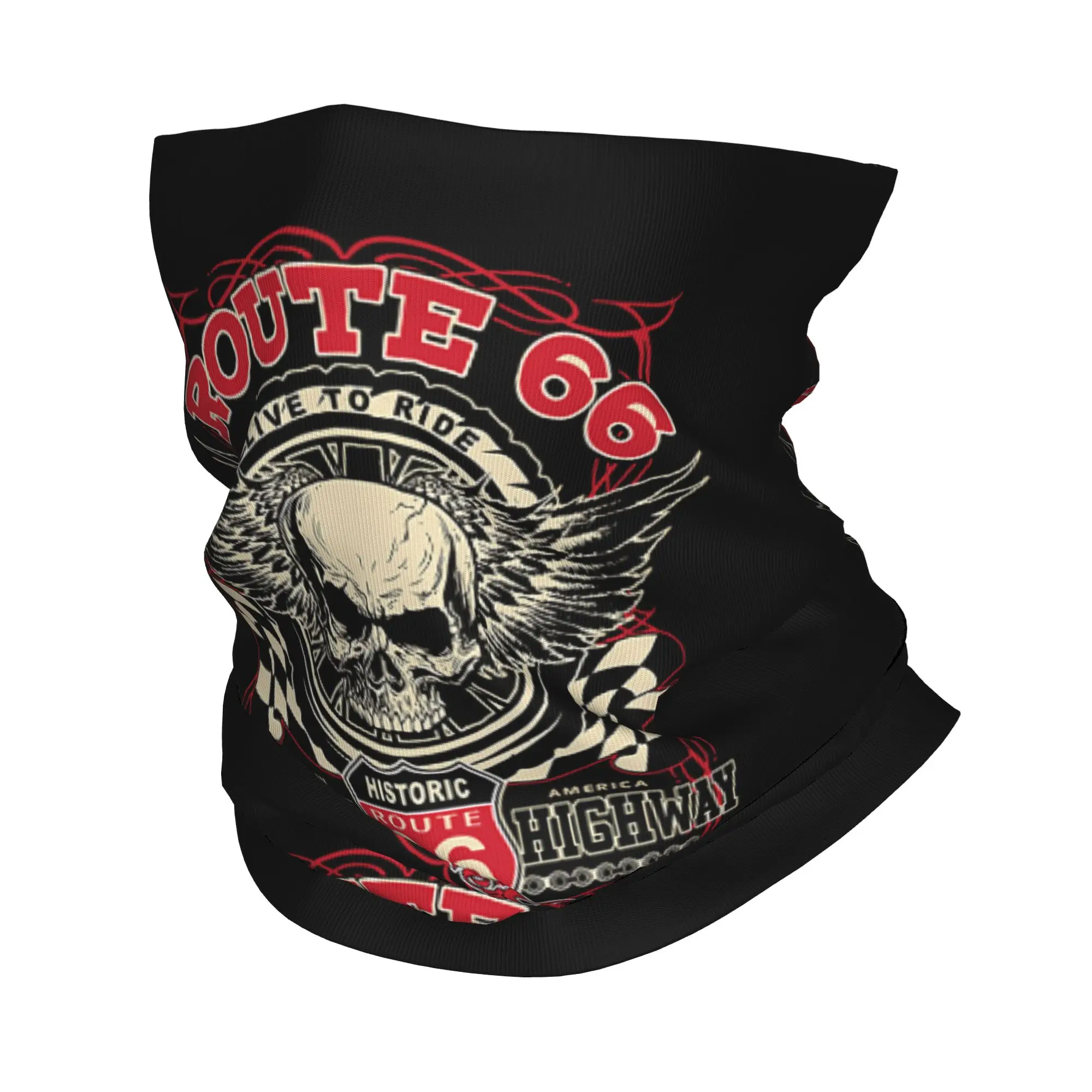 Custom Americas Highway Route Bandana Neck Gaiter for Hiking Running Men Women Wrap Scarf  Headband Warmer