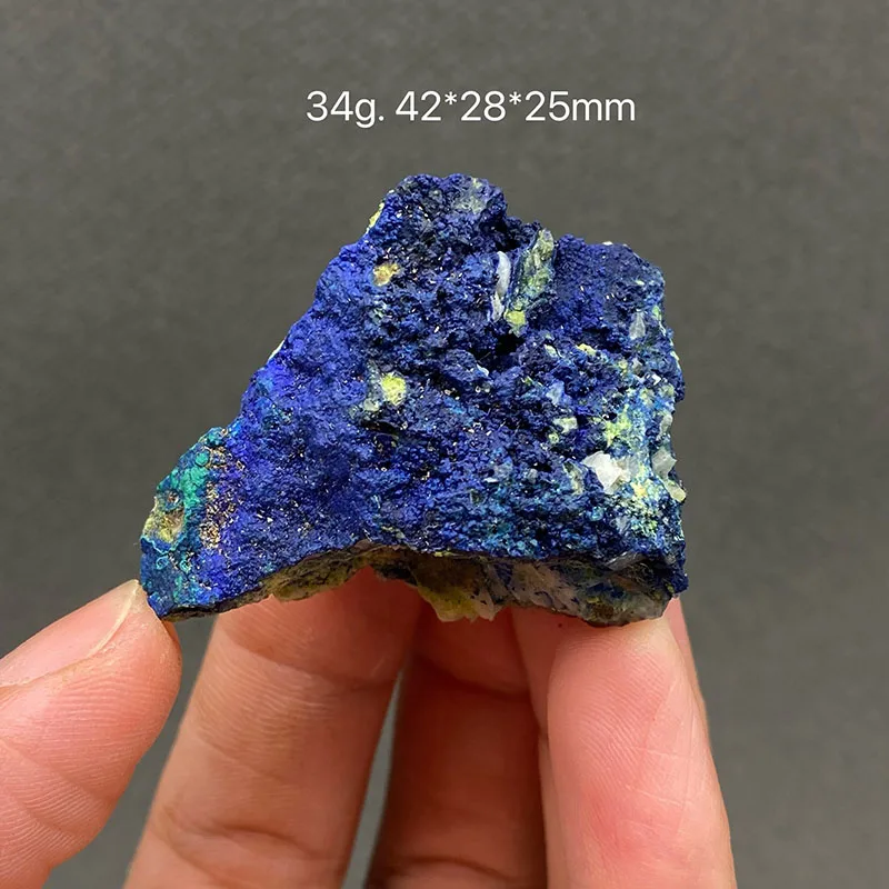 100% natural azurite  raw stone mineral specimen crystal，Popularity jewelry beads