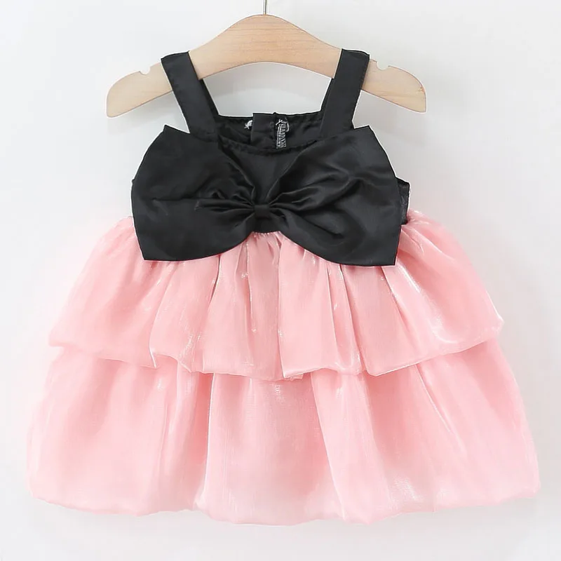 

Summer Baby Dresses Korean Fashion Cute Bow Sleeveless Mesh Luxury Birthday Princess Dress For Girls Boutique Kids Clothing B102