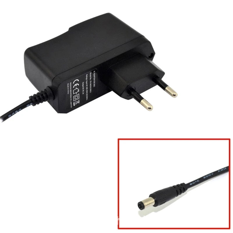 EU Plug 100-240V Protect Power Supply Adapter Power Supply Adapter Wall EU Plug Cord for SNES Black