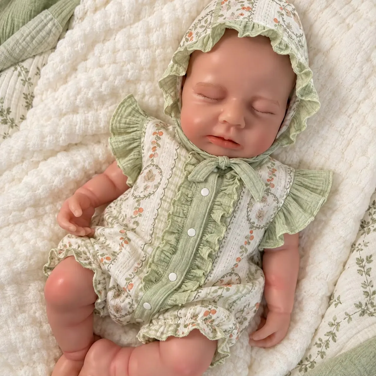 20 inch opening full body silicone reborn girl doll realistic 3D skin color handmade collection art doll display Christmas gift