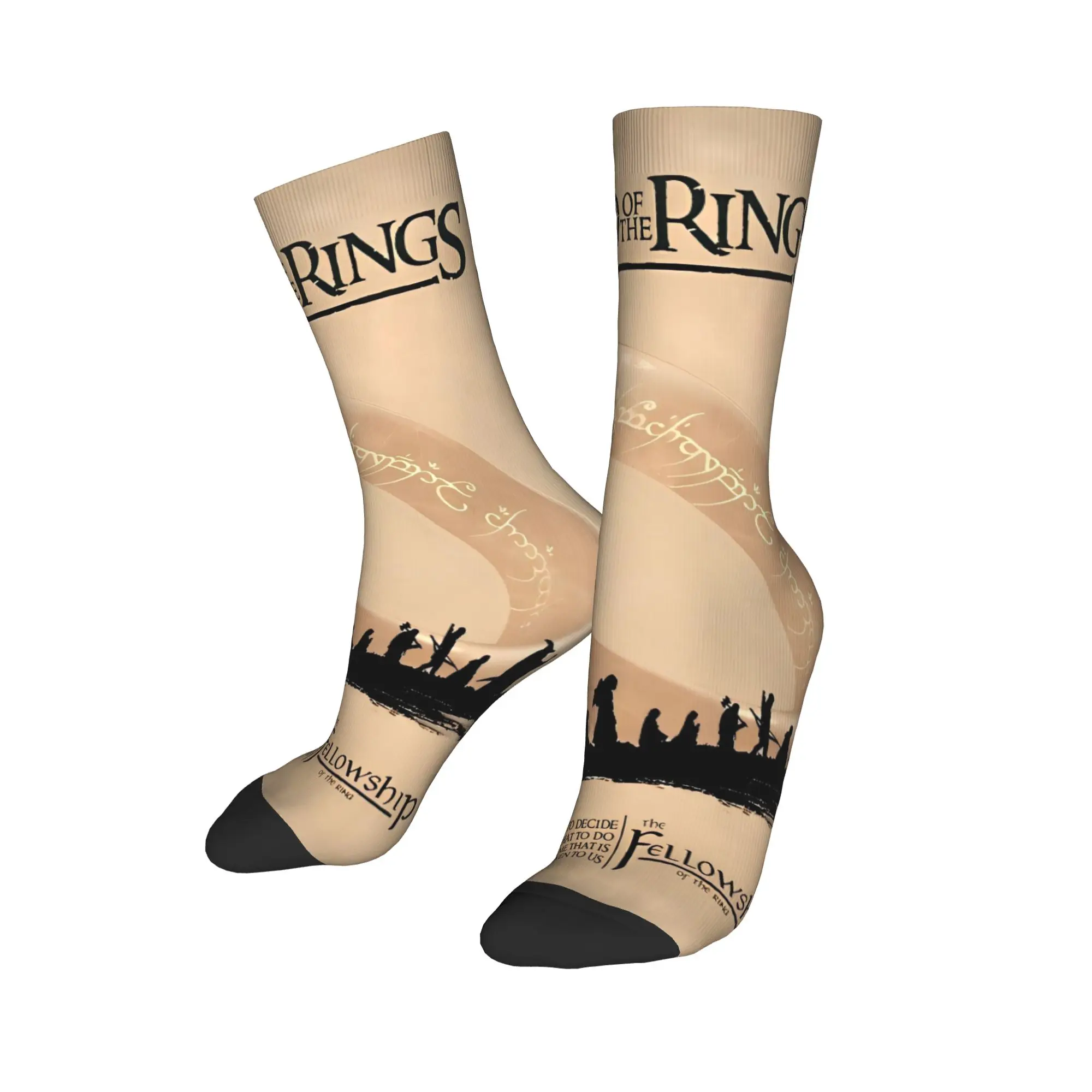 Носки L-Lords Of The R-Rings, чулки с принтом, антибактериальные женские и мужские носки, средние мягкие зимние модные носки для скалолазания