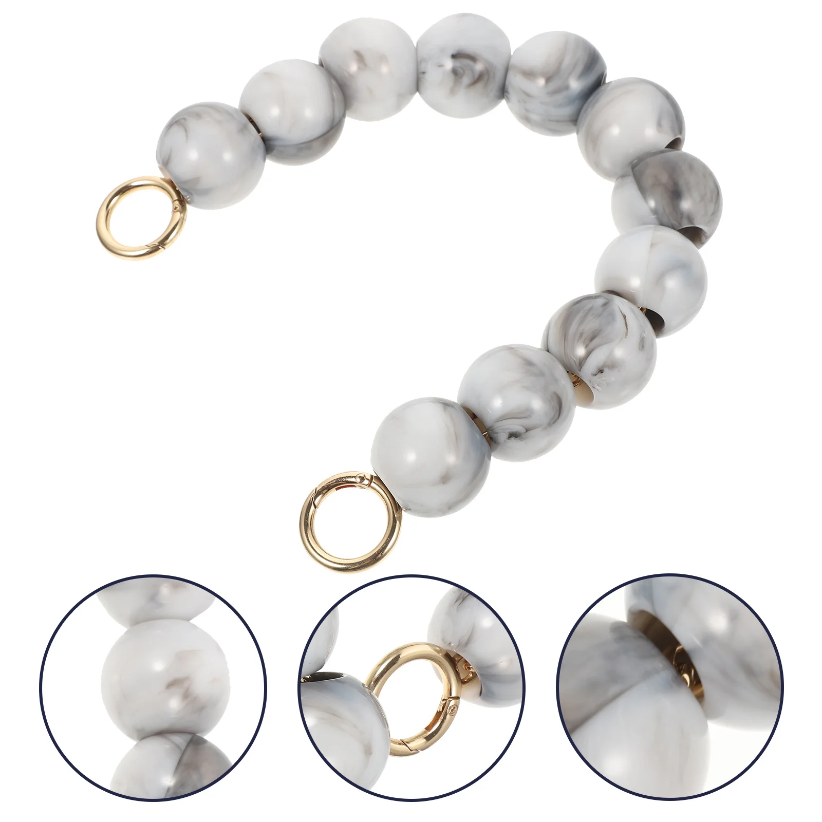 

Vintage Decorative Bag Chain Resin Alloy Material Strong Non-Fading Removable Purse Strap for Handbags DIY Stylish Chain