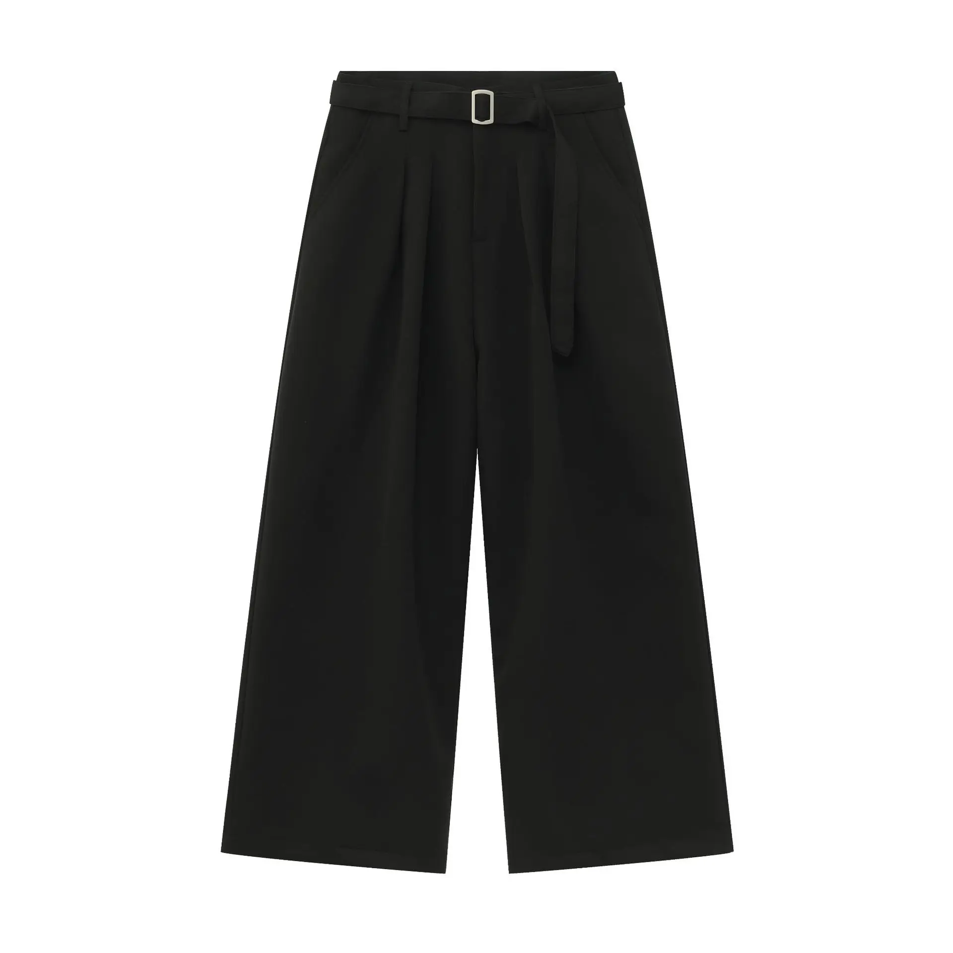 Picture 7: 2026 Spring New High-end Wide-leg Pinch Pleated A-shaped Vertical Belt Belt Casual Mopping Versatile Trousers