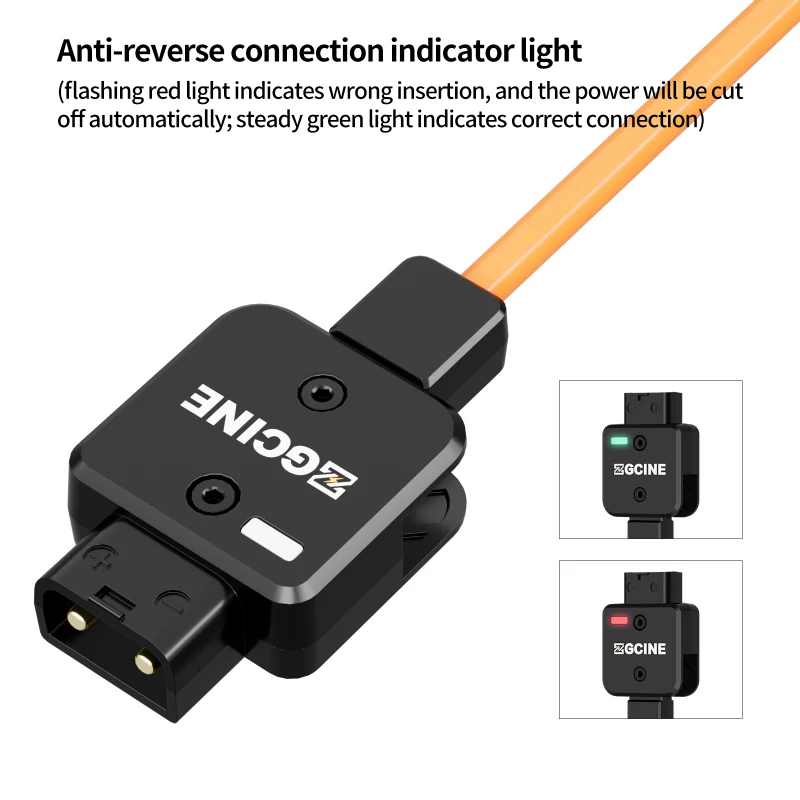 ZGCINE DT-NPF D-Tap to NPF Dummy Battery Braided Cable DC Coupler Accessory for Monitors/ LED Video Light/Transmitter Receiver