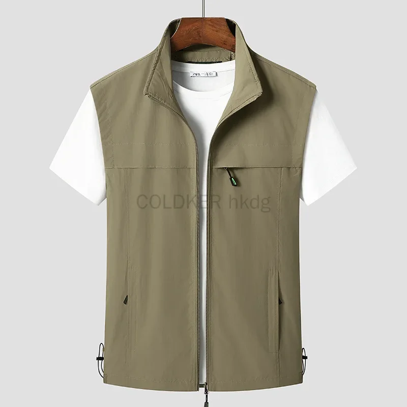 

Men's Outdoor Vest, Casual Lightweight Multi-Pocket Sleeveless Jacket, Quick-Dry Waistcoat for Hiking Fishing Travel Summer