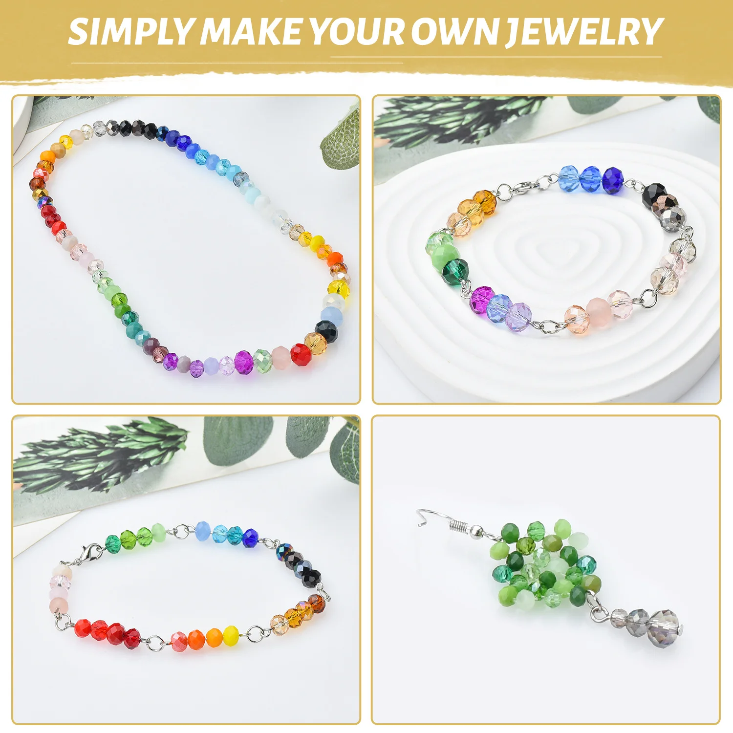 4MM 6MM 8MM mieszane szklane koraliki Rondelle fasetowane kryształowe luźne koraliki do tworzenia biżuterii bransoletka Nacklace kolczyki DIY frezowanie — zdjęcie 5