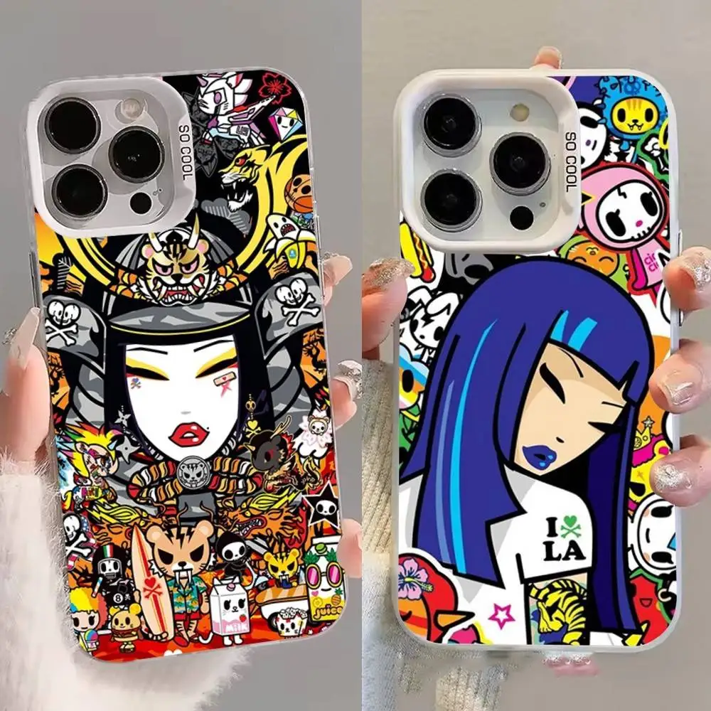 

Japan Tokidokis Phone Case For iPhone 16,15,14,13,12,11,8,7,Pro,Max,Plus,Mini,XS,SE White Candy Matte Shockproof Cover