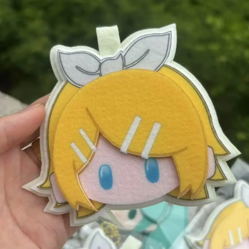 New Anime Figure Hatsune Miku Keychain Cartoon Kagamine Len Doll Backpack Zipper Decoration Peripheral Car Keychain Friend Gift