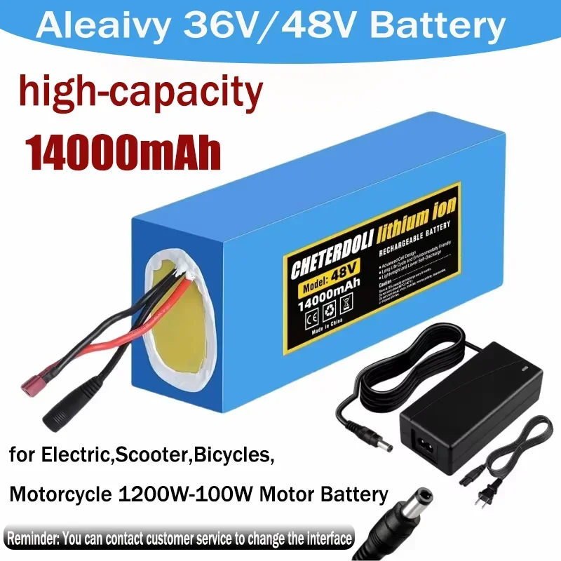

Ebike Battery 36V 48V 14AH 16AH Lithium Battery Pack with 30A BMS for Electric,Scooter,Bicycles,Motorcycle 1200W Motor Battery