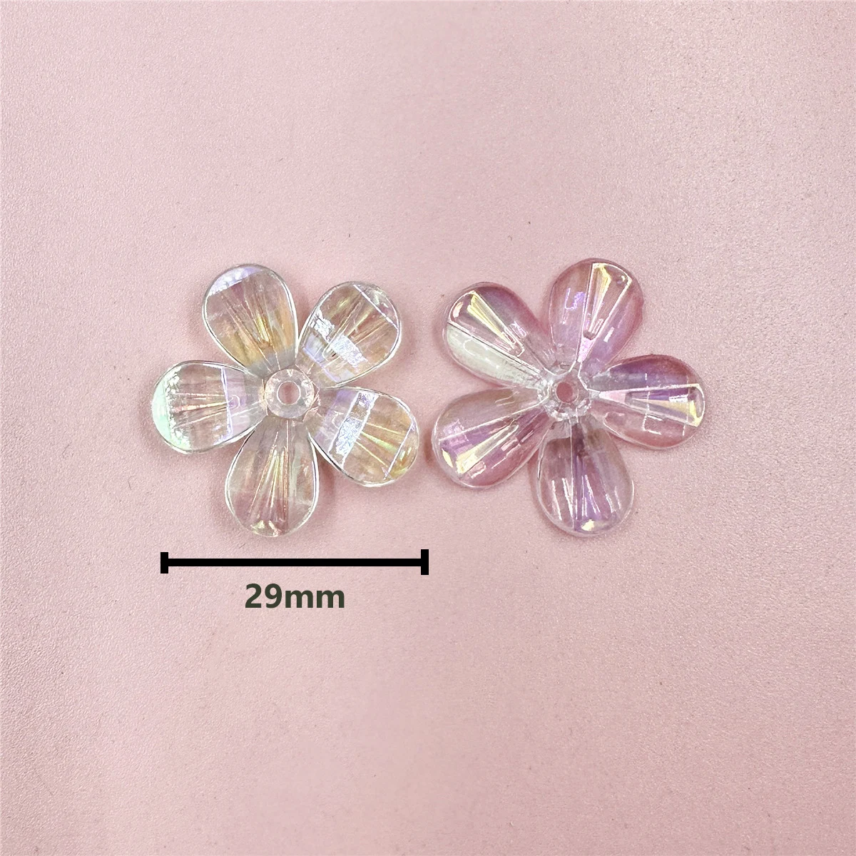 5Pcs/set 29mm Acrylic Big Dazzling Flowers Pendant For Jewelry Making Beading Neclace Bracelet Loose Beads DIY Findings