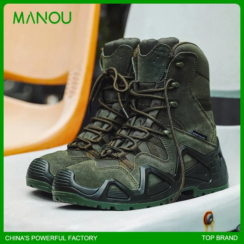 

Боевые Ботинки со средним верхом, тактические ботинки для мужчин на осень и зиму, новые уличные противоскользящие амортизирующие ботинки Kni