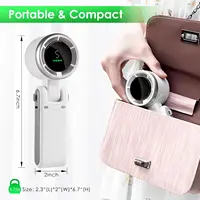 Mini ventilateur portatif haute vitesse avec affichage numérique, recharge USB, pliable, pour bureau, camping, ventilateur turbo puissant 6