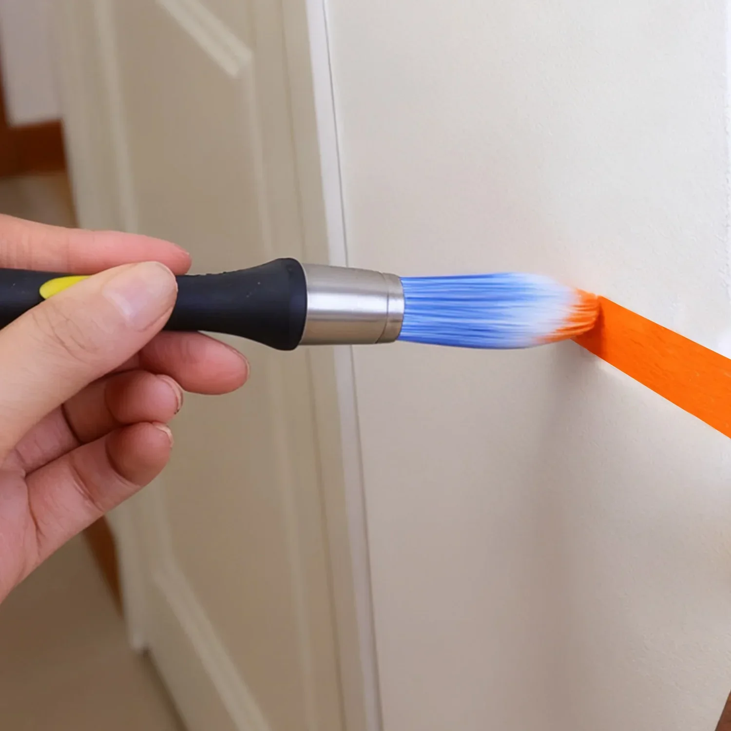 Escova de corte de pintura de 15mm/18mm para cantos de bordas de ranhura de parede alça antiderrapante faça você mesmo escovas de corte de móveis ferramentas de pintura