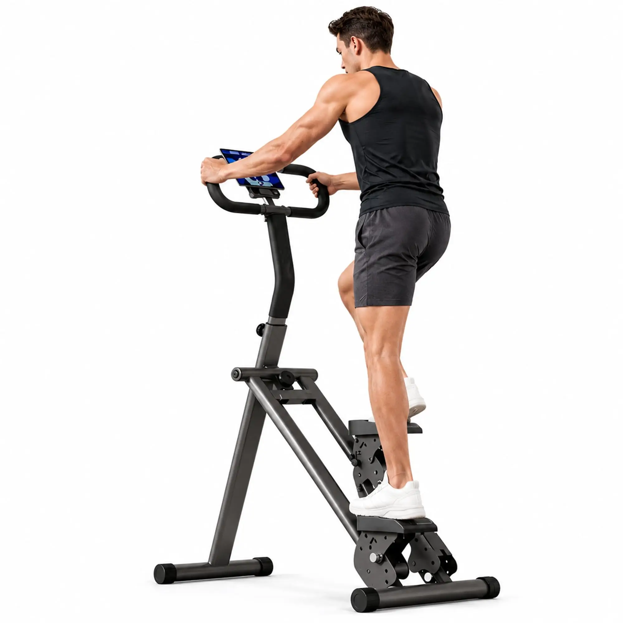 Stair Stepper for Home Workout, 2.0 Cardio Climber Machine with 3-Level Tension, Non-Slip Pedals & Phone Holder