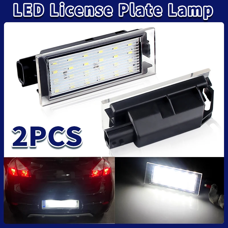 Luz LED de matrícula para Renault Clio Laguna2 Megane 3 Twingo Master Vel Satis Wind Trafic Twizy lámpara de matrícula 8200480127