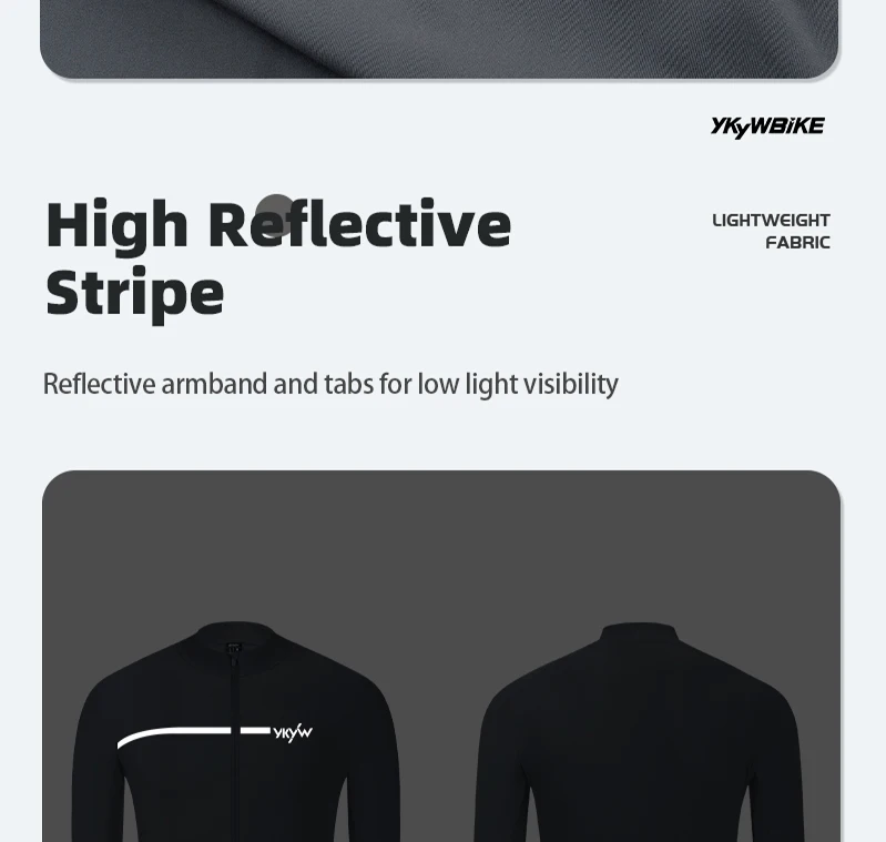 YKYWBIKE 10-20 ° C Herren Pro Radsport Langarm-Jacken 30% Rabatt Thermo-Fleece Wärmeisolierend Fahrradtrikot Rennrad-Bekleidung – Detail 8