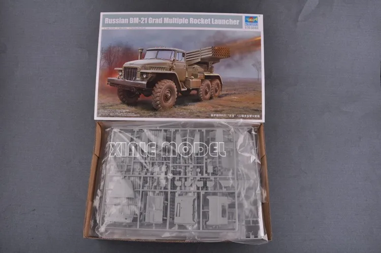 Trumpeter 1/35 01028 BM-21 Grad lanceur de fusée Multiple militaire assemblage échelle modèle Kit bricolage jouet, Collection cadeau d'anniversaire