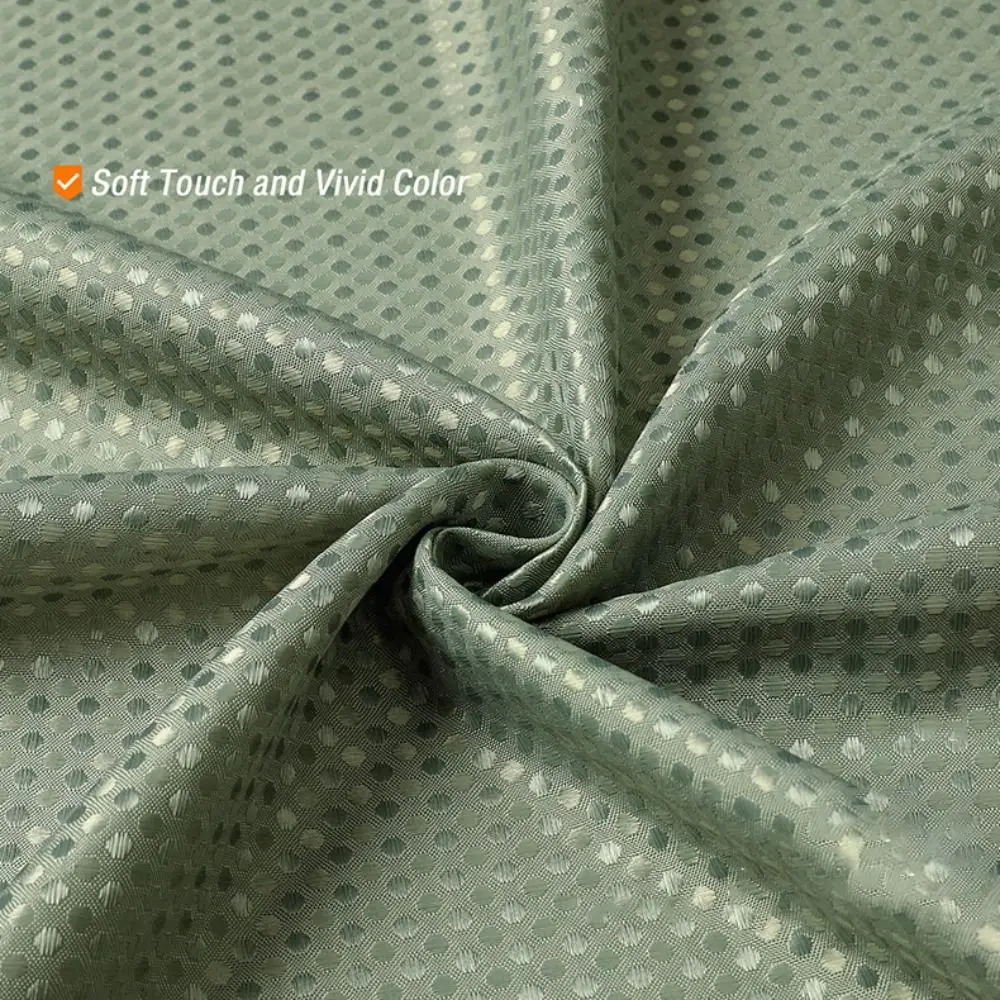 Waterproof Plain Waffle Shower Curtain Mildew-proof Solid Color Shading Curtain Polyester with Hooks Bathroom Partition Curtain