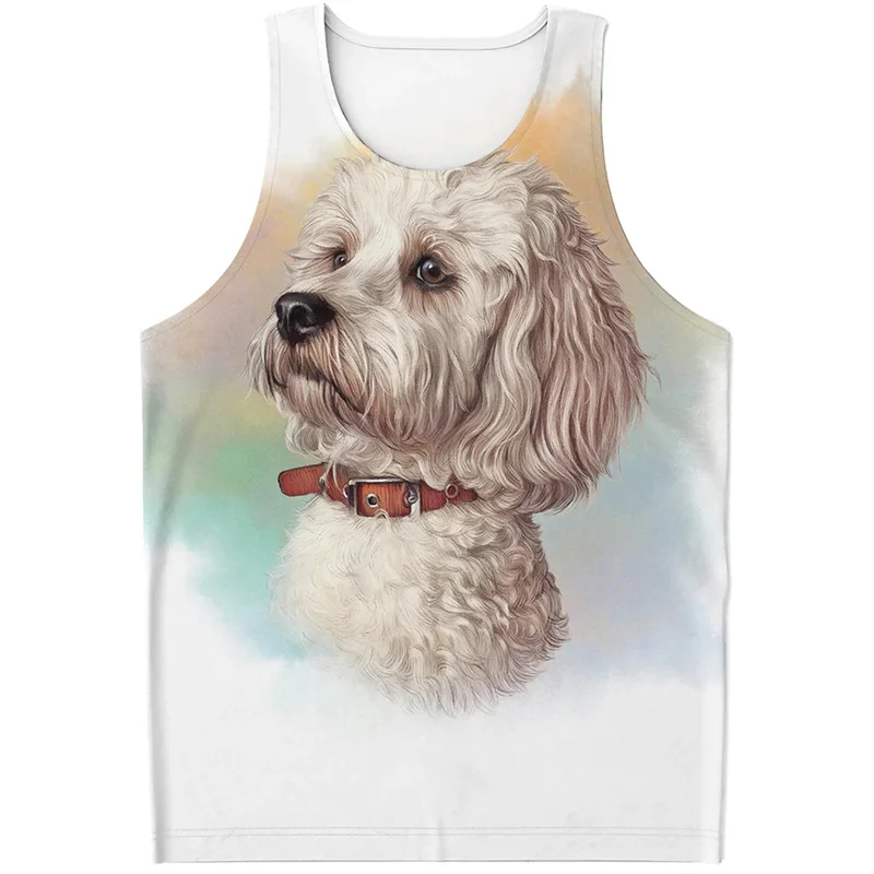 2024 Men Women Hot Sale Animal Graphic Tank Top Dialy Fashion Casual Kawaii Dog 3d Print Sleeveless Vest Oversized Summer Top