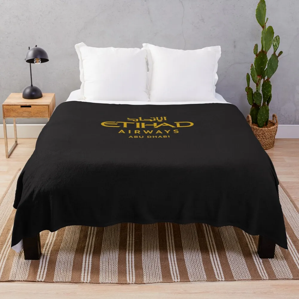 

Etihad Airways Abu Dhabi logo Classic T-Shirt Throw Blanket Breathable Lightweight Blanket for Adults Kids