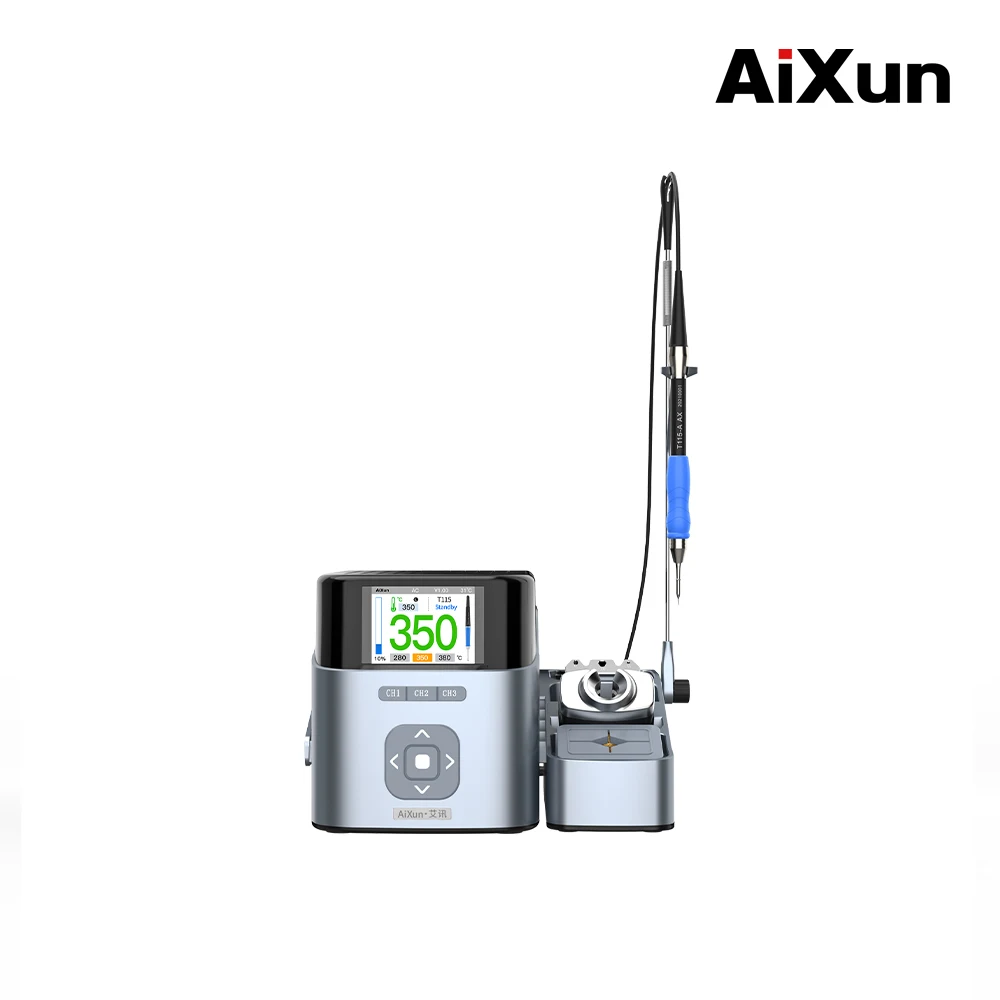 Aixun T405 solder elektrik, alat solder Cerdas tampilan LED dengan solder listrik T115 untuk ponsel perbaikan BGA