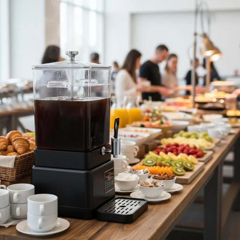 

Commercial Coffee Maker 10L Hot Chocolate Machine Electric Percolator Pot Transparent Hot Water Urn for Catering Tea Juice